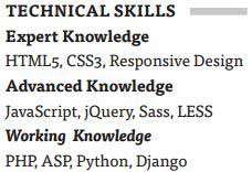 UX-Resume-Skills-Good-Example
