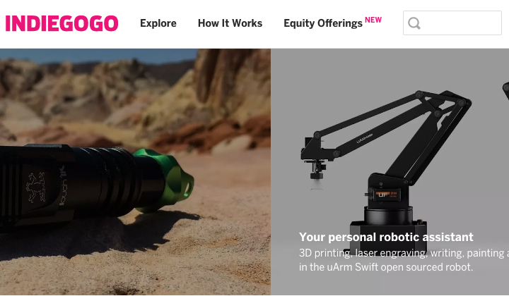 ux conversion centered design - new novelty indiegogo
