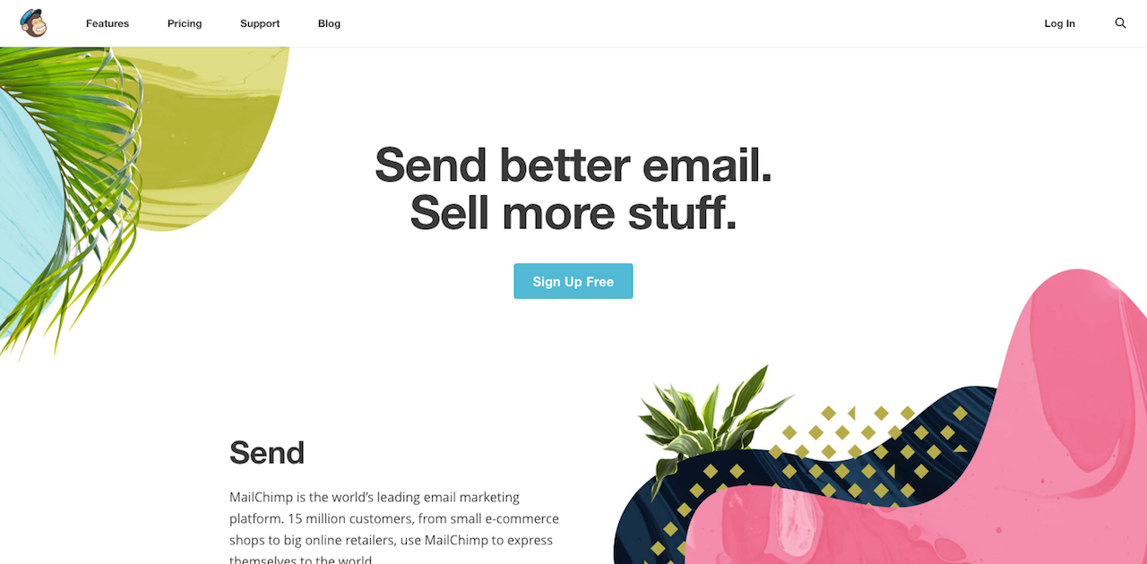 ux conversion centered design - simplicity mailchimp