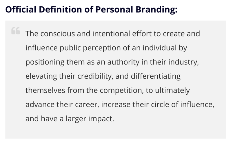Personal Brand Definition