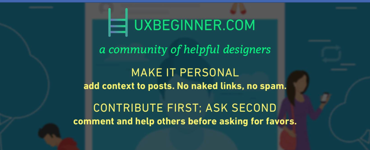 UX beginner facebook community
