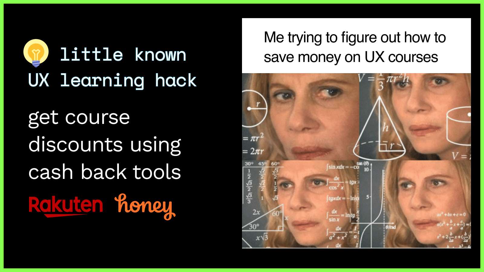 save money ux design courses coupon code rakuten honey